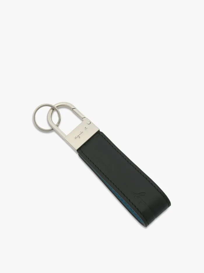 Agns B Small Leather Goods MenWomen Black And Blue Leather Keyring