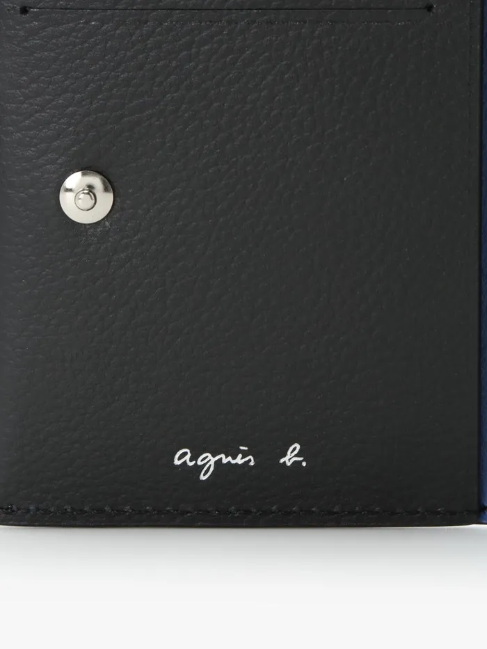 Agns B Small Leather Goods MenWomen Black Twotone Leather Wallet