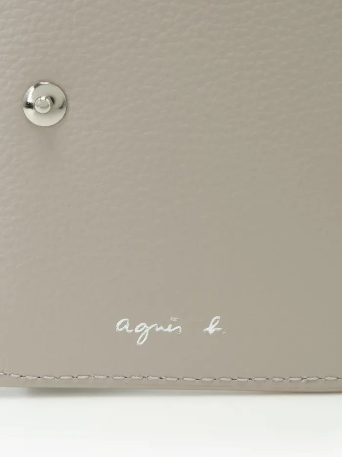 Agns B Small Leather Goods MenWomen Green And Beige Leather Wallet