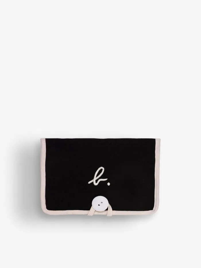 Agns B Small Leather Goods Women Black Beaut Cotton Canvas Pouch