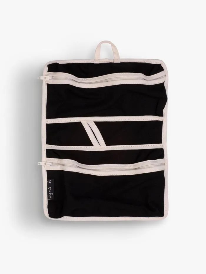 Agns B Small Leather Goods Women Black Beaut Cotton Canvas Pouch