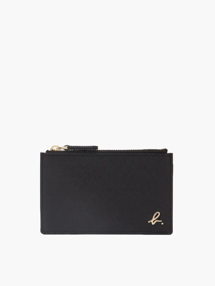 Agns B Small Leather Goods Women Black Leather Card Holder 034b034