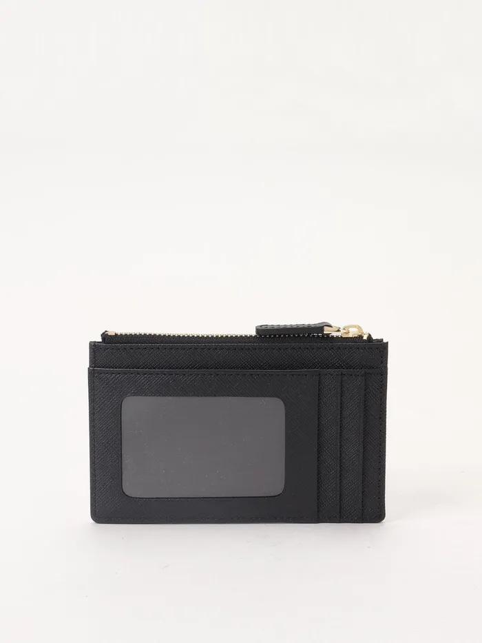 Agns B Small Leather Goods Women Black Leather Card Holder 034b034