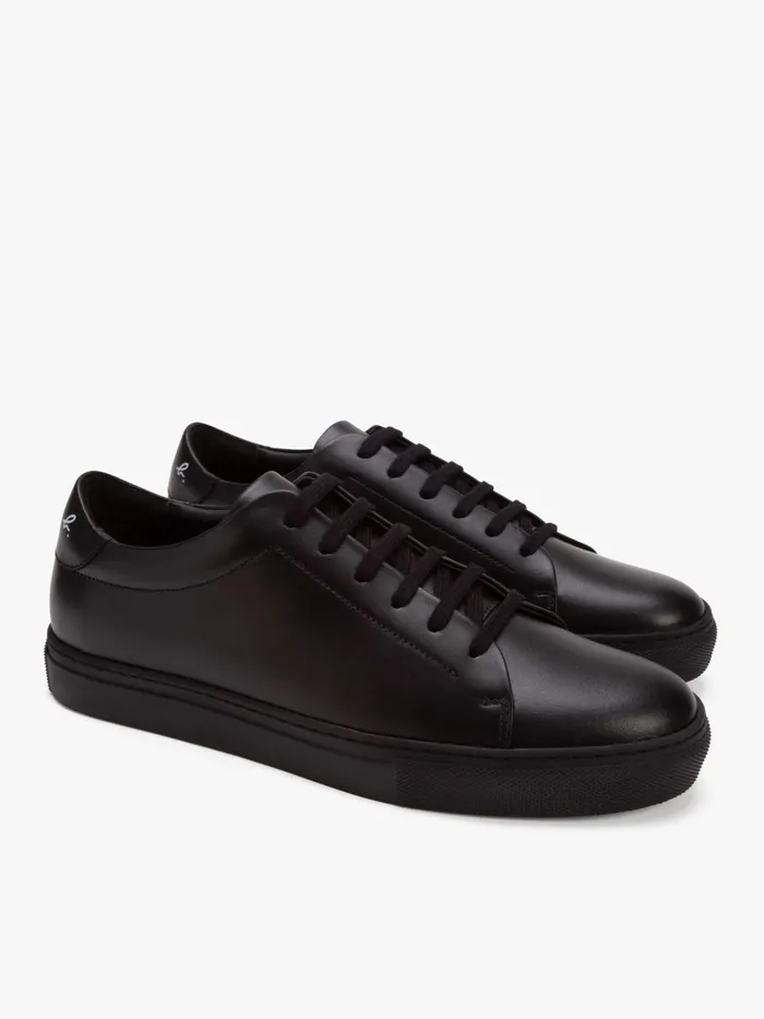Agns B Sneakers WomenMen Black Baptiste Plonge Lambskin Leather Trainers
