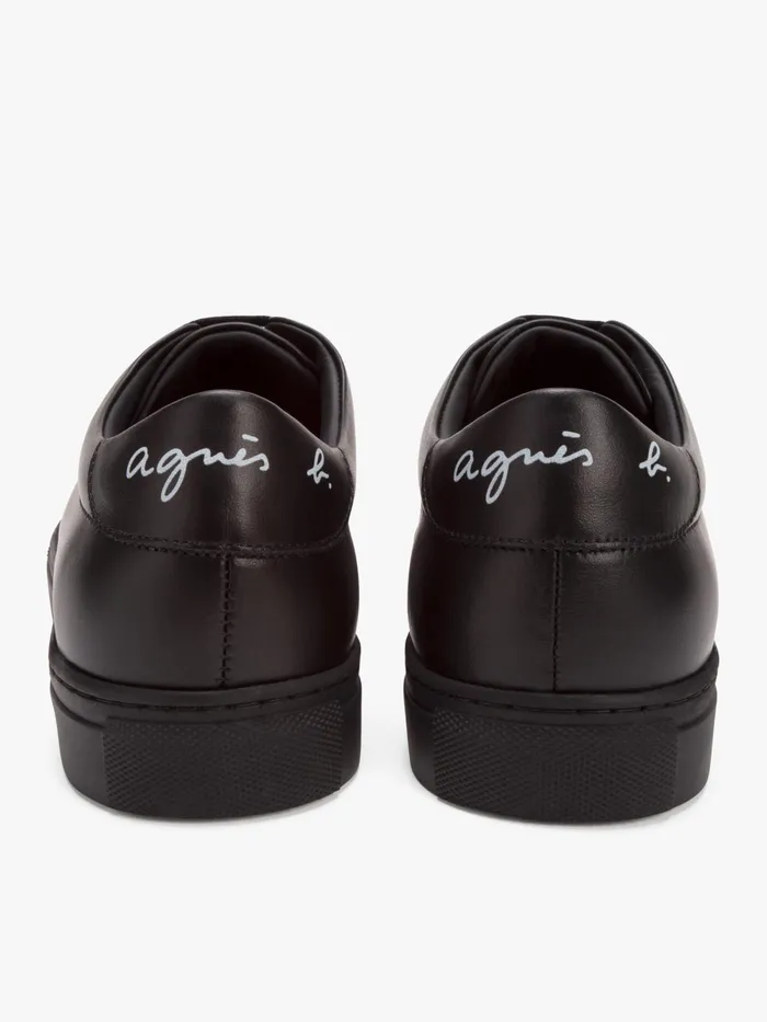 Agns B Sneakers WomenMen Black Baptiste Plonge Lambskin Leather Trainers