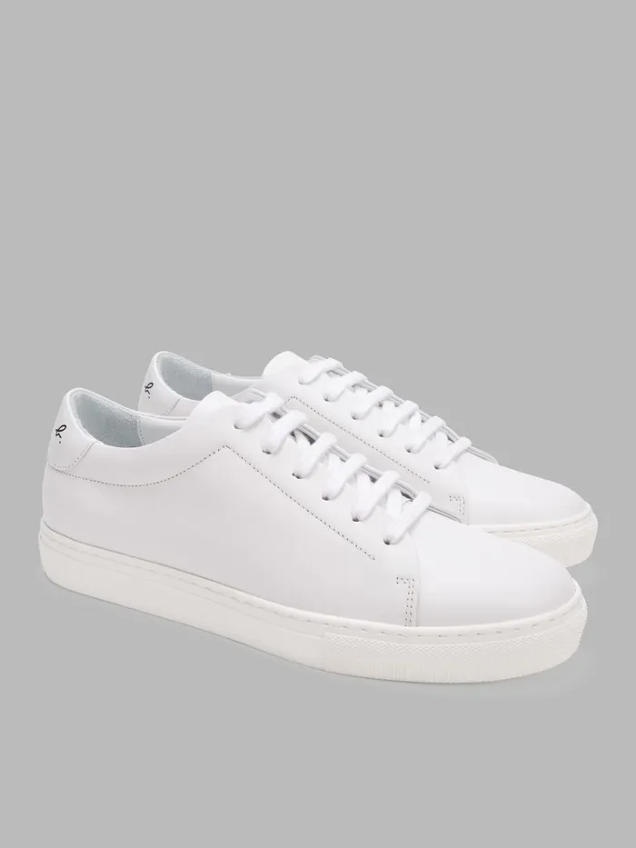 Agns B Sneakers WomenMen White Baptiste Plonge Lambskin Leather Trainers