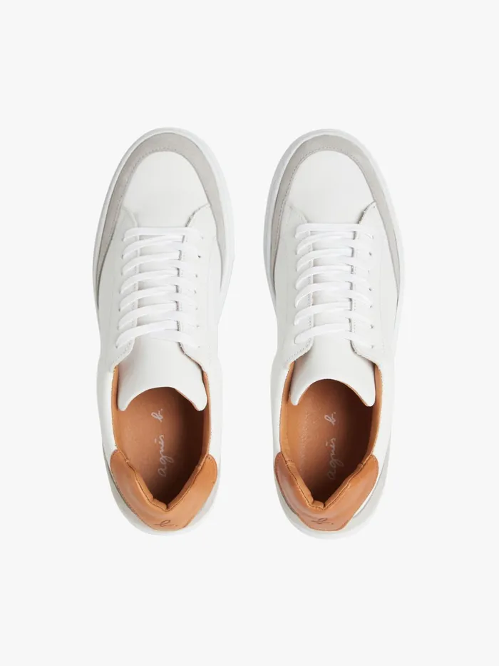 Agns B Sneakers Women White Leather Charlie Sneakers