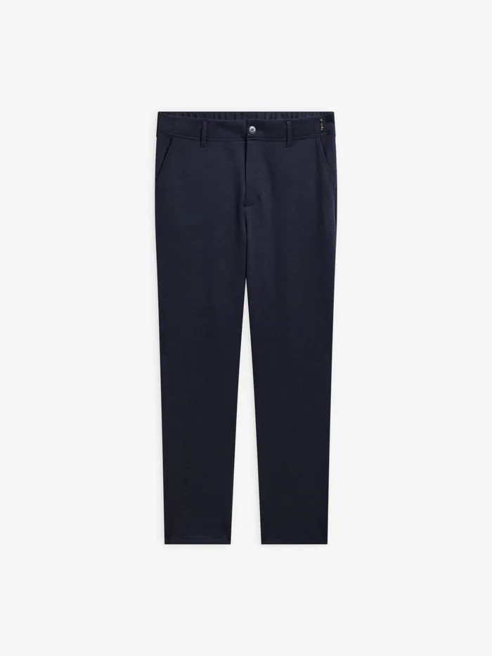 Agns B Suits Men Blue Jacquard Jersey Motor Trousers