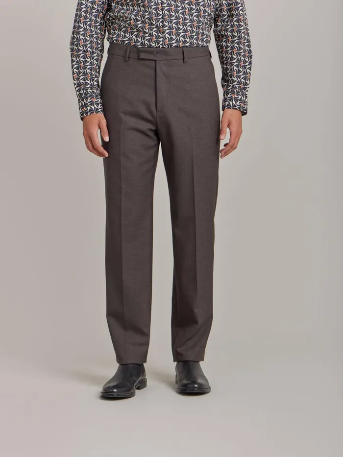 Agns B Suits Men Chocolat Worsted Wool Lucas Trousers