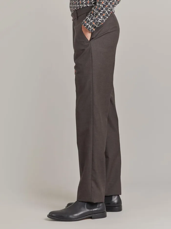 Agns B Suits Men Chocolat Worsted Wool Lucas Trousers