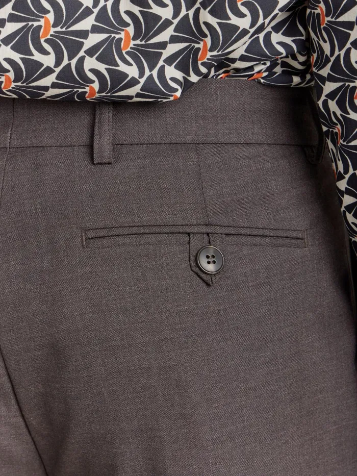 Agns B Suits Men Chocolat Worsted Wool Lucas Trousers