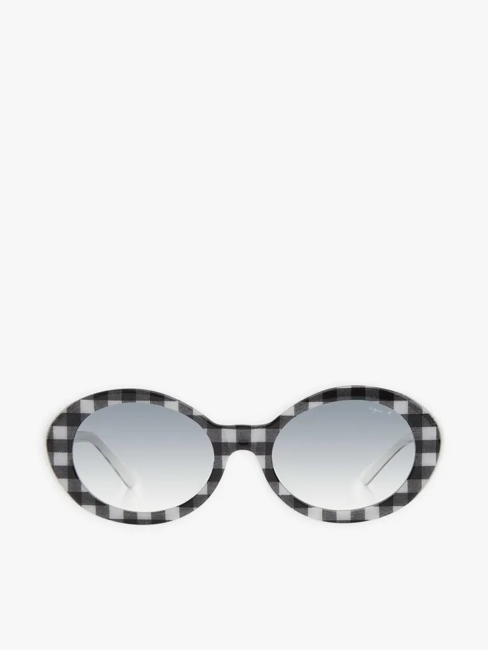 Agns B Sunglasses Women Black And White Romy Checked Sunglasses