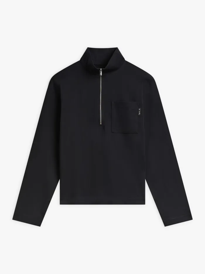 Agns B Tshirts and Polo Shirts Men Black Cotton Jersey Kent Polo Shirt