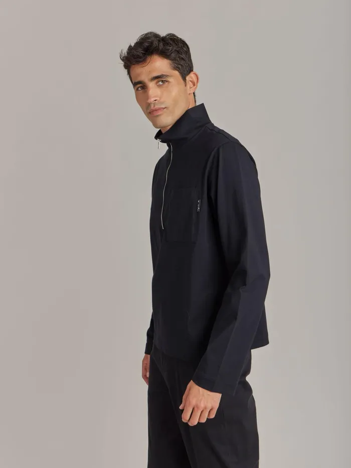 Agns B Tshirts and Polo Shirts Men Black Cotton Jersey Kent Polo Shirt