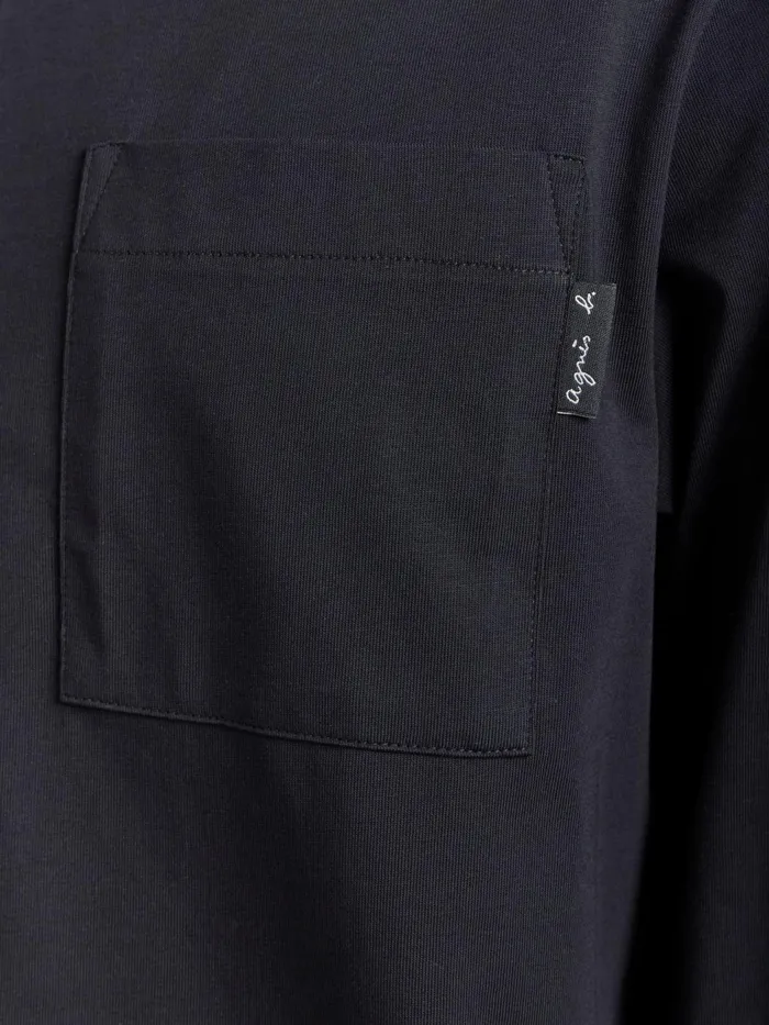 Agns B Tshirts and Polo Shirts Men Black Cotton Jersey Kent Polo Shirt