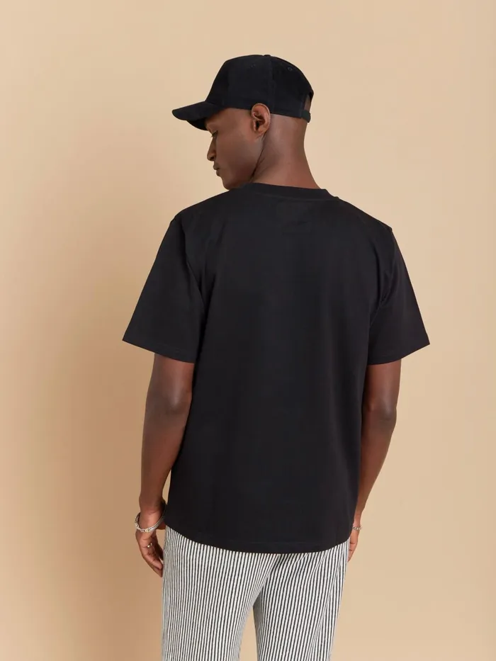 Agns B Tshirts and Polo Shirts Men Black Mark Cotton Jersey Tshirt