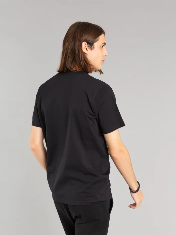 Agns B Tshirts and Polo Shirts Men Black Short Sleeves Coulos Lizard Tshirt