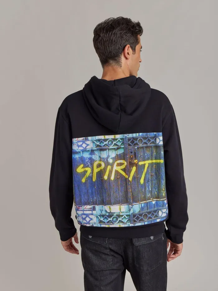 Agns B Tshirts and Polo Shirts Men Cotton 034Spirit034 Print Wood Sweatshirt