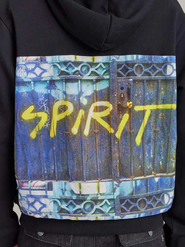 Agns B Tshirts and Polo Shirts Men Cotton 034Spirit034 Print Wood Sweatshirt