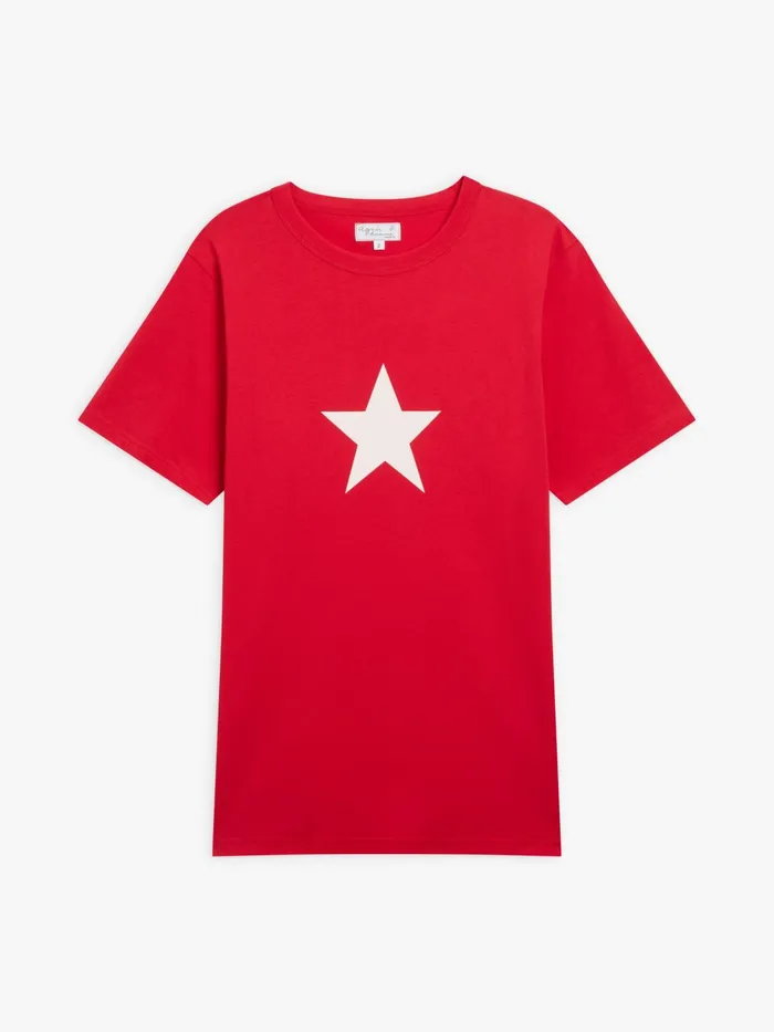 Agns B Tshirts and Polo Shirts Men Red Brando Star Tshirt
