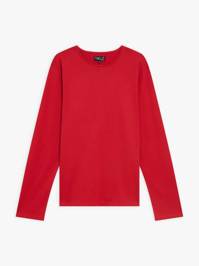 Agns B Tshirts and Polo Shirts Men Red Cotton Jersey Roulotte Tshirt