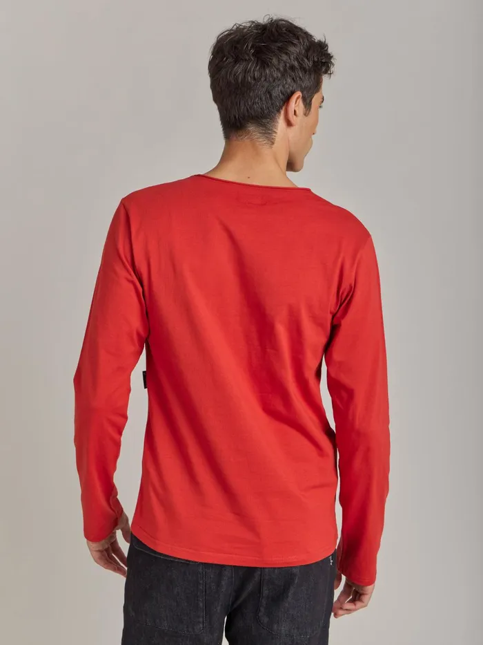 Agns B Tshirts and Polo Shirts Men Red Cotton Jersey Roulotte Tshirt