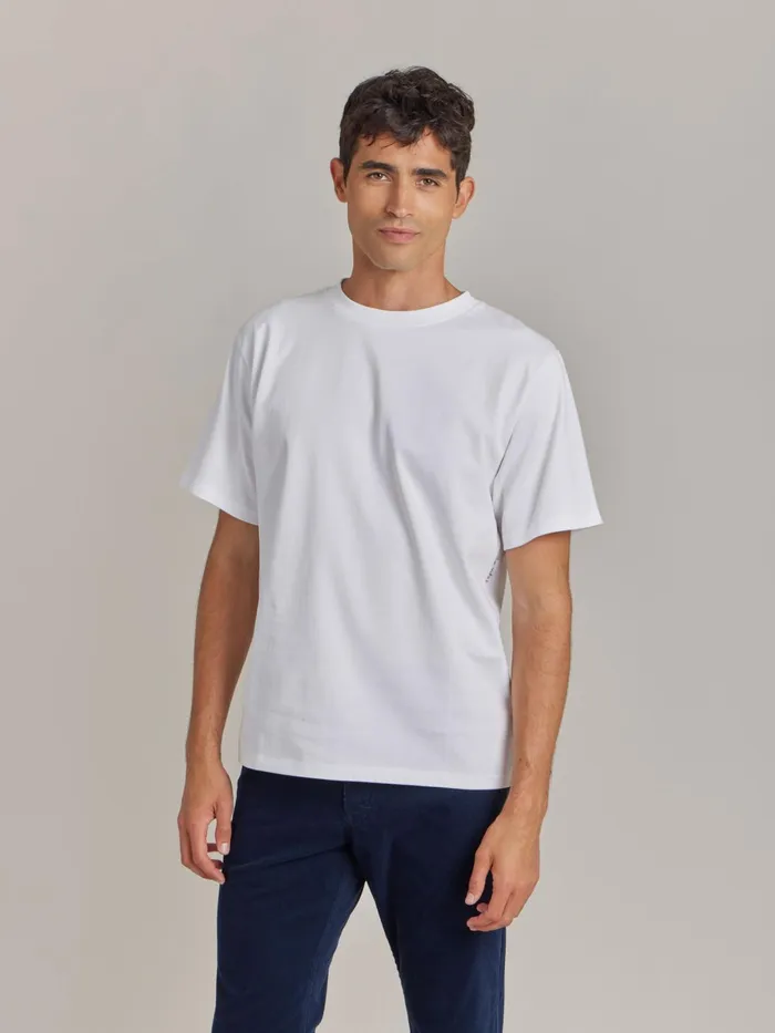 Agns B Tshirts and Polo Shirts Men White Mark Cotton Jersey Tshirt