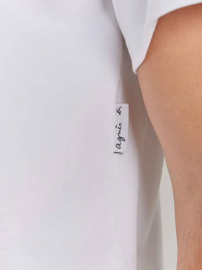 Agns B Tshirts and Polo Shirts Men White Mark Cotton Jersey Tshirt