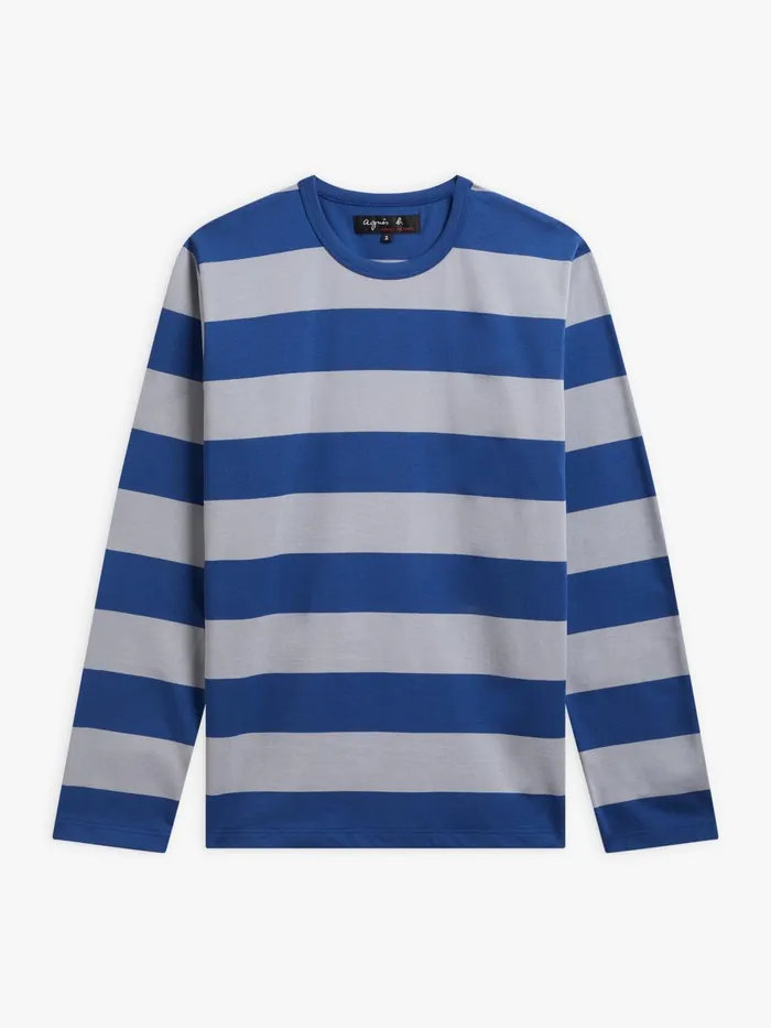 Agns B Tshirts and Polo Shirts Men Wide Striped Coulos Tshirt