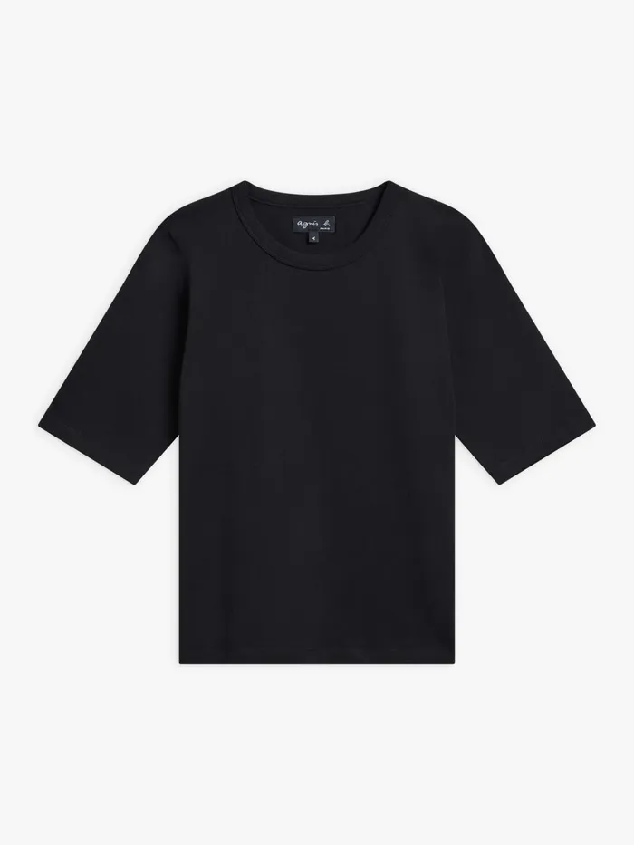 Agns B Tshirts and Tank Tops Women Black Cotton Brando Tshirt