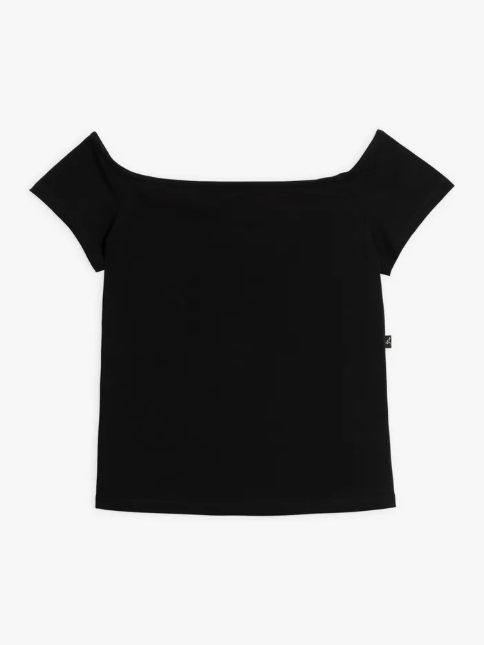 Agns B Tshirts and Tank Tops Women Black Cristal Cotton Tshirt
