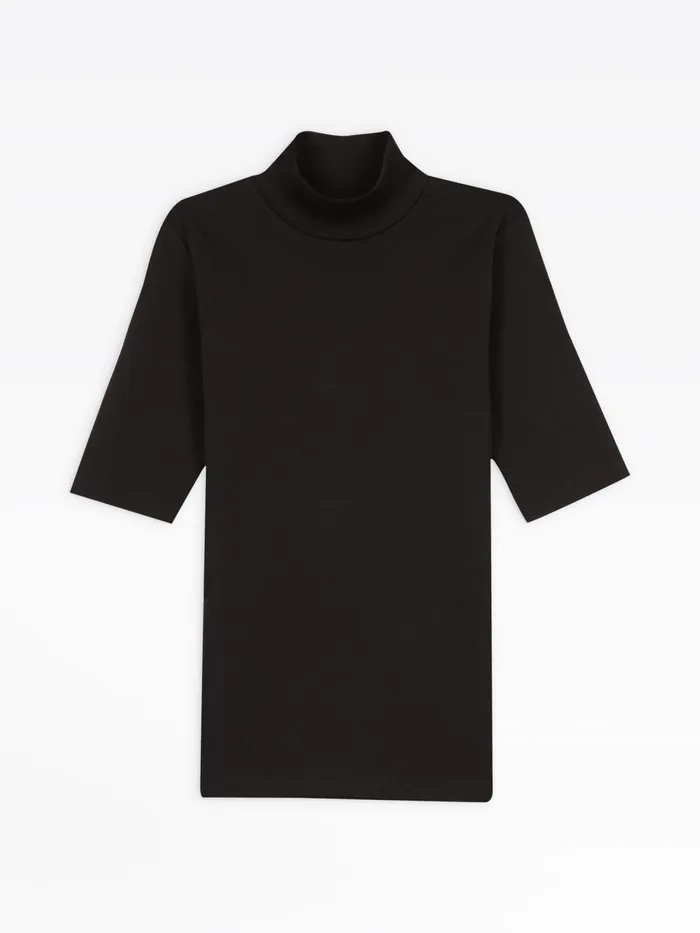 Agns B Tshirts and Tank Tops Women Black Elbowlength Sleeves Vian Top