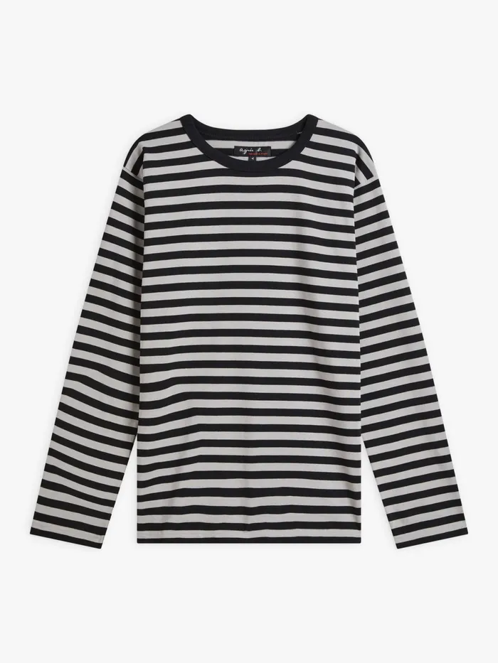 Agns B Tshirts and Tank Tops Women Black Striped Cool Tshirt