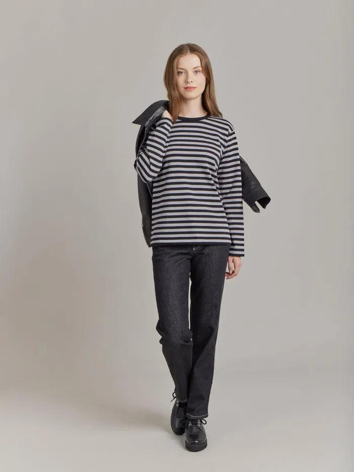 Agns B Tshirts and Tank Tops Women Black Striped Cool Tshirt