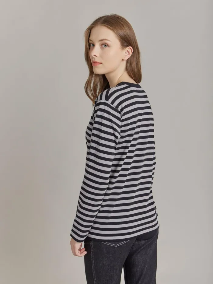 Agns B Tshirts and Tank Tops Women Black Striped Cool Tshirt