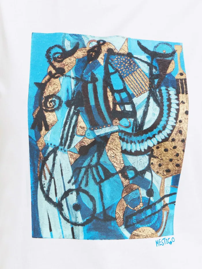 Agns B Tshirts and Tank Tops WomenMen White Le Mixte Tshirt Artist Mathieus Mestio