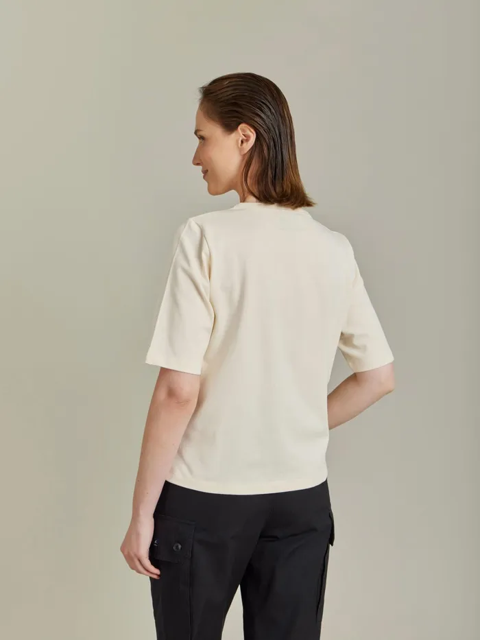 Agns B Tshirts and Tank Tops Women White Cotton Brando Tshirt