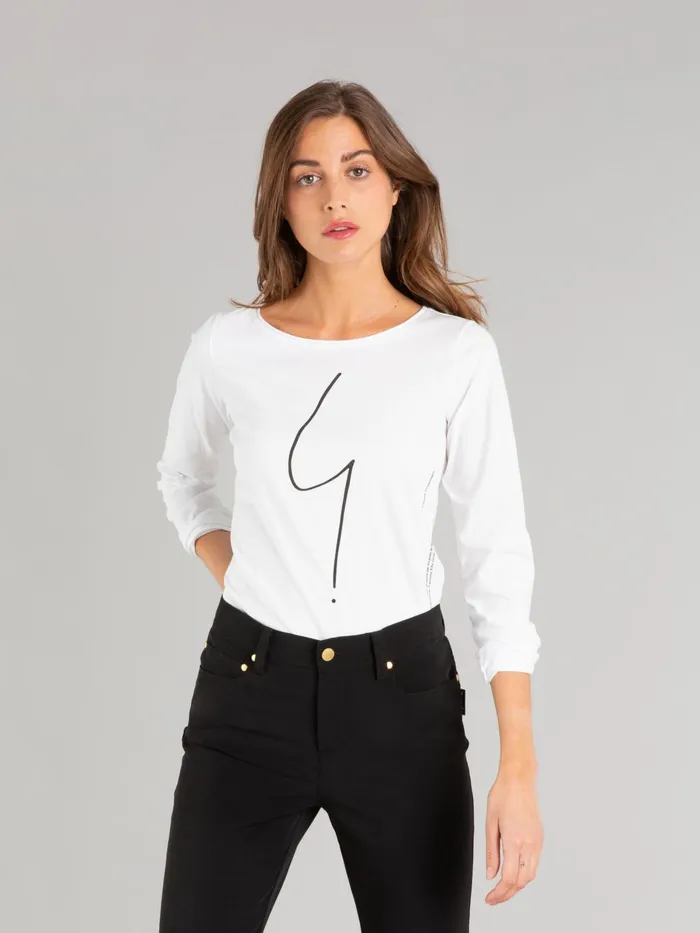 Agns B Tshirts and Tank Tops Women White Long Sleeves Australie 034irony034 Tshirt