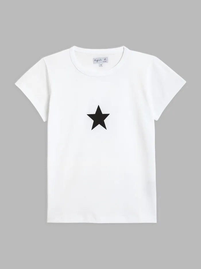 Agns B Tshirts and Tank Tops Women White Short Sleeves Brando Star Tshirt