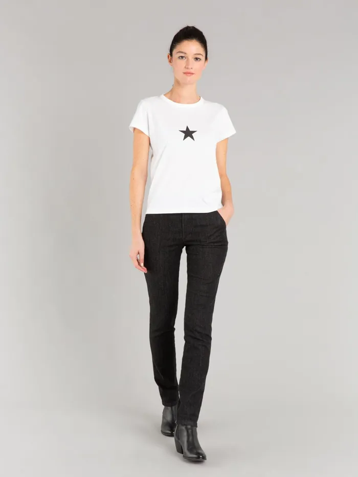 Agns B Tshirts and Tank Tops Women White Short Sleeves Brando Star Tshirt