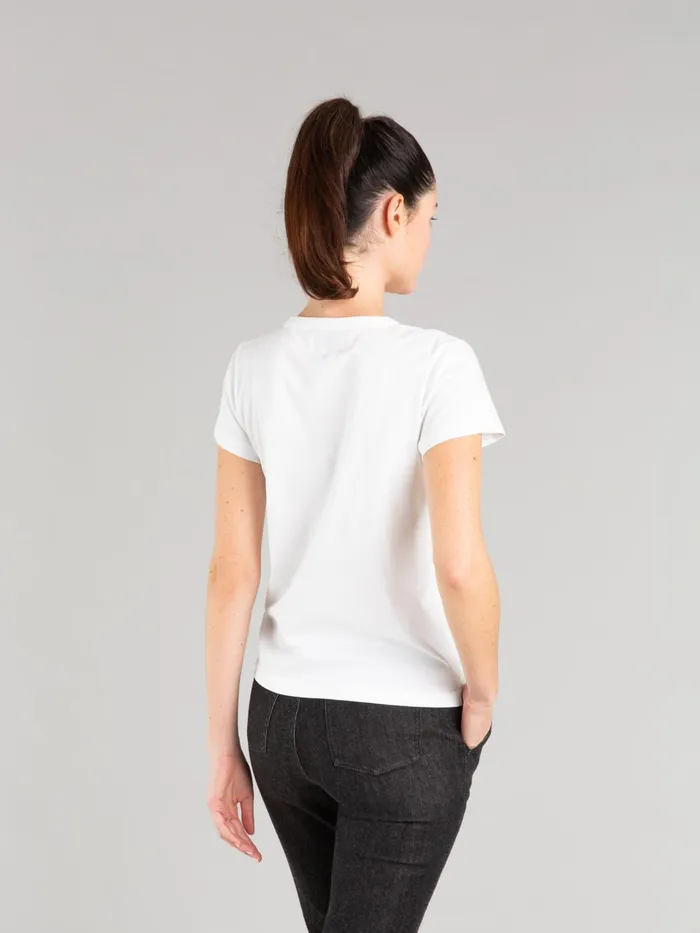 Agns B Tshirts and Tank Tops Women White Short Sleeves Brando Star Tshirt