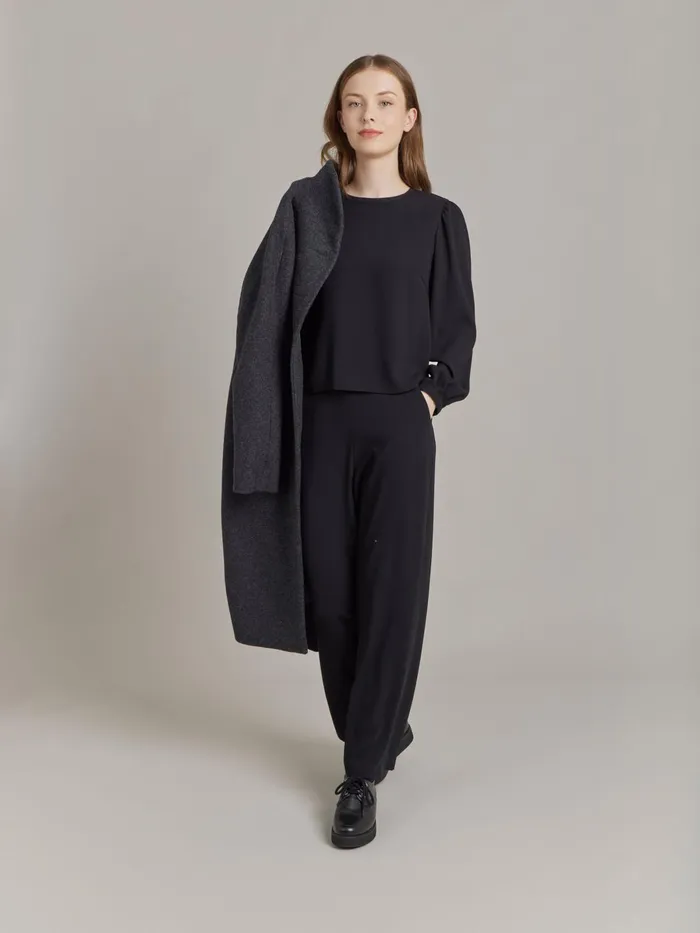 Agns B Tops and Shirts Women Black Polyester Top