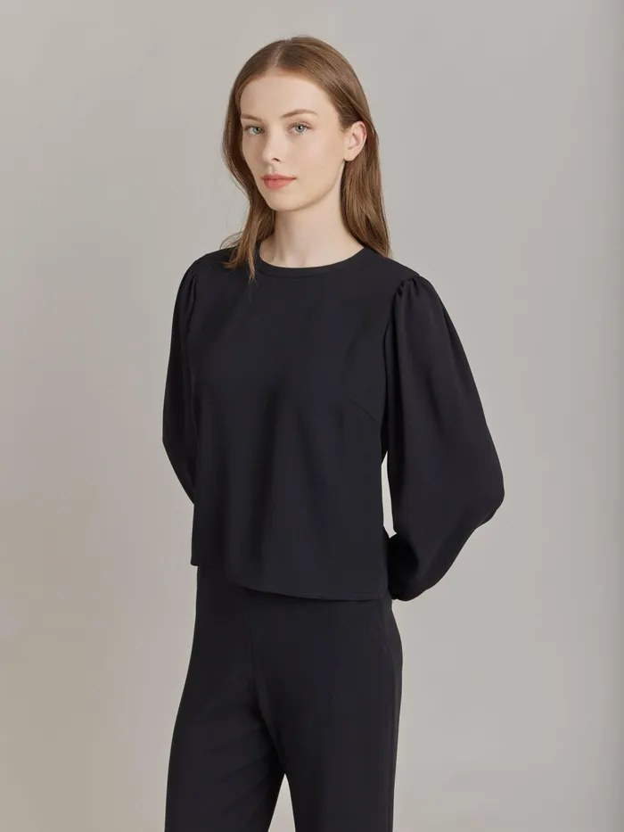Agns B Tops and Shirts Women Black Polyester Top