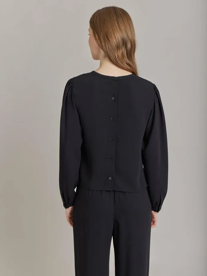 Agns B Tops and Shirts Women Black Polyester Top