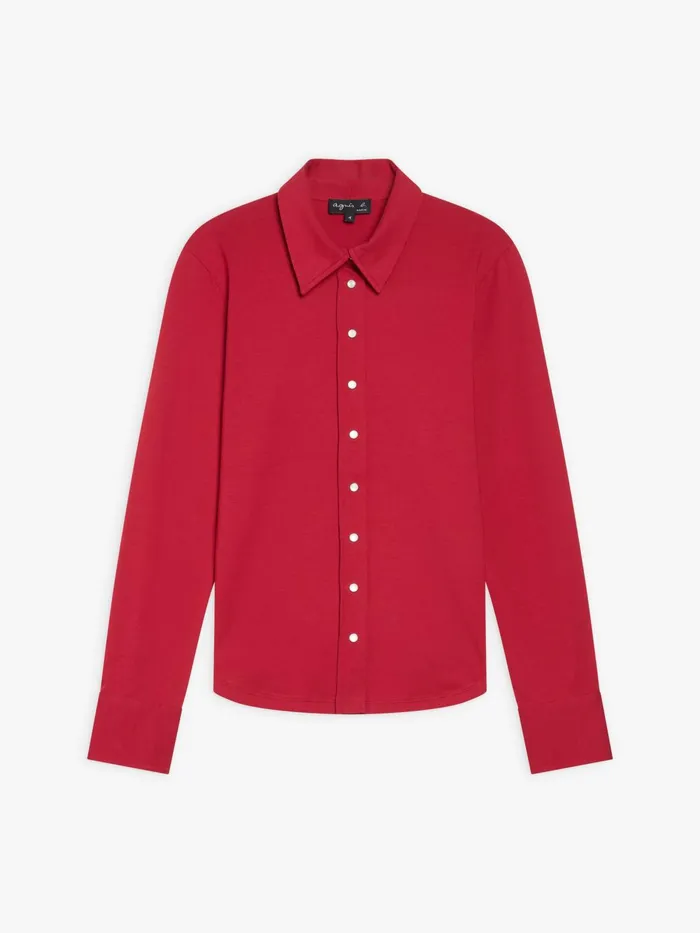 Agns B Tops and Shirts Women Red Cotton Jersey New Parmina Shirt
