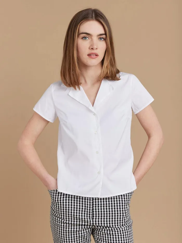 Agns B Tops and Shirts Women White Cotton Liseron Shirt
