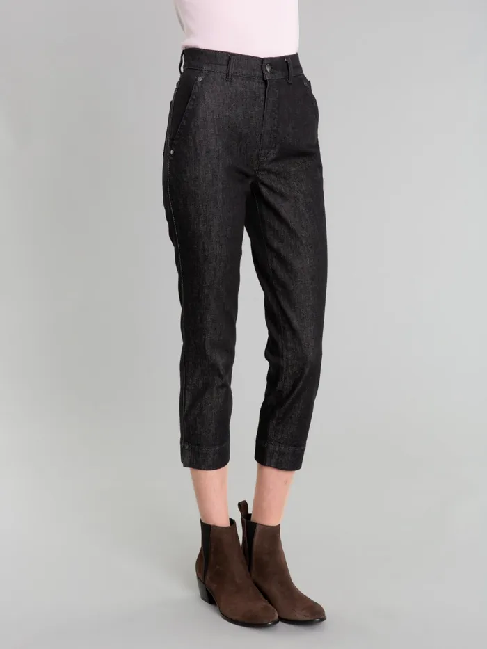 Agns B Trousers and Jeans Women Black 78length Marilyn Jeans