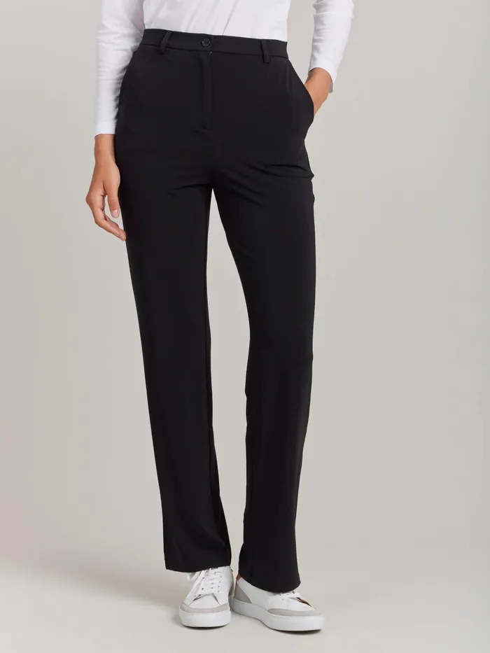 Agns B Trousers and Jeans Women Black Crpe Jersey Boy Trousers