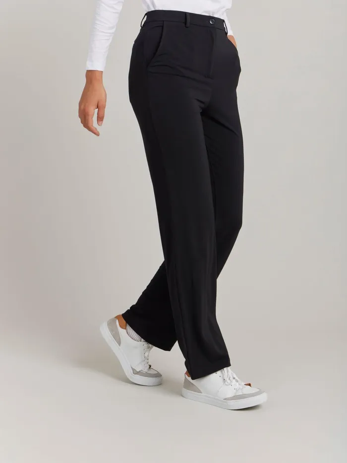 Agns B Trousers and Jeans Women Black Crpe Jersey Boy Trousers