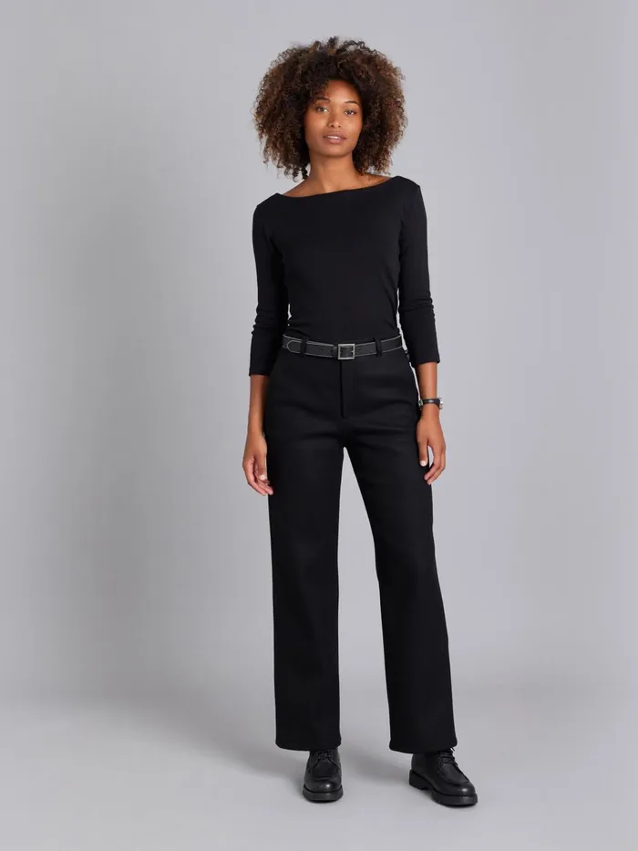 Agns B Trousers and Jeans Women Black Wool Glen Trousers